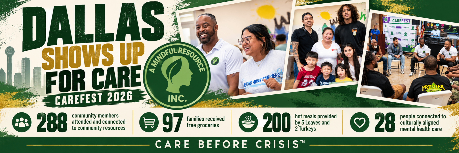Dallas Shows Up for Care, Care Fest 2026 impact banner